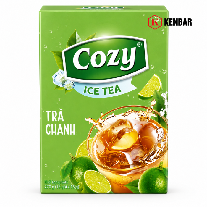 Trà Cozy Ice Tea Hòa Tan Hương Chanh Hộp 270G