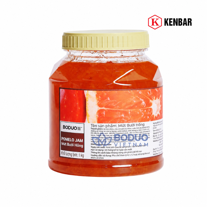 Mứt Bưởi Hồng Boduo Hộp 1KG