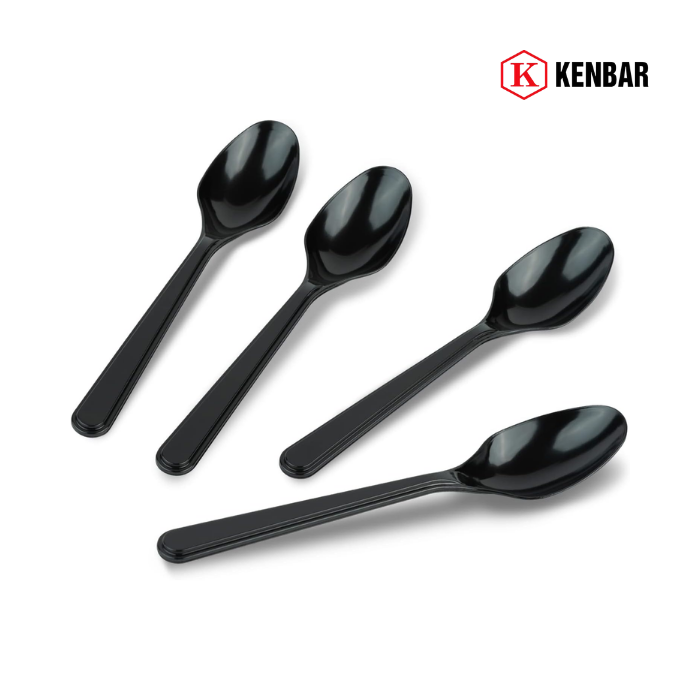 Muỗng nhựa đen dùng một lần 50 cái 1