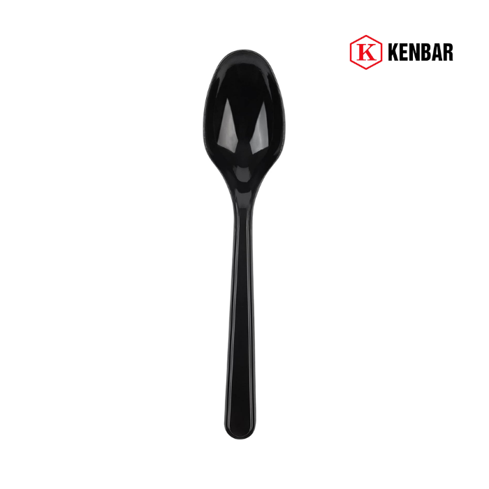 Muỗng nhựa đen dùng một lần 50 cái 2