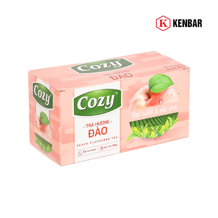 Trà Túi Lọc Cozy hương đào hộp 50g 1