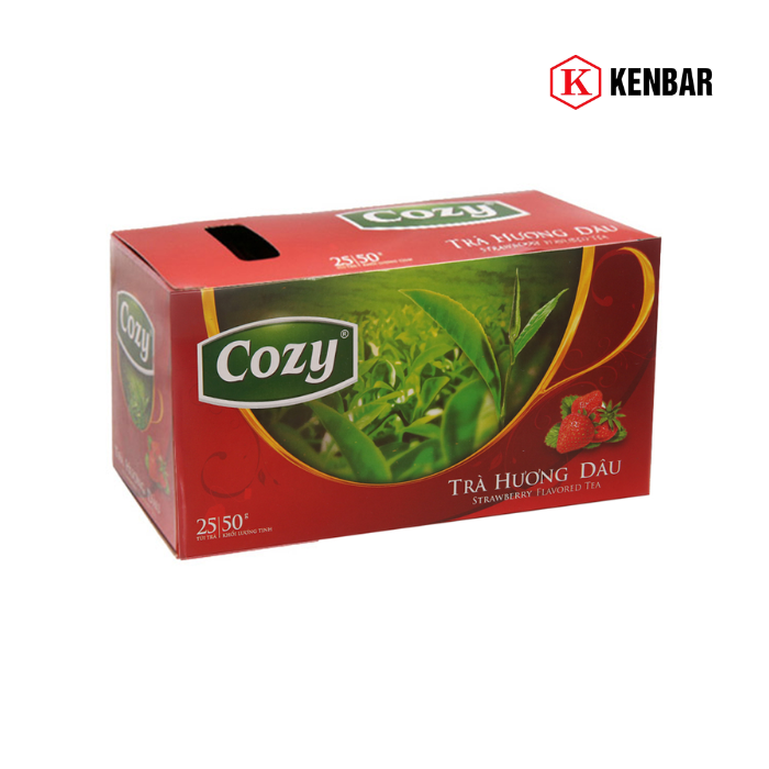 Trà Túi Lọc Cozy hương dâu hộp 50g 1