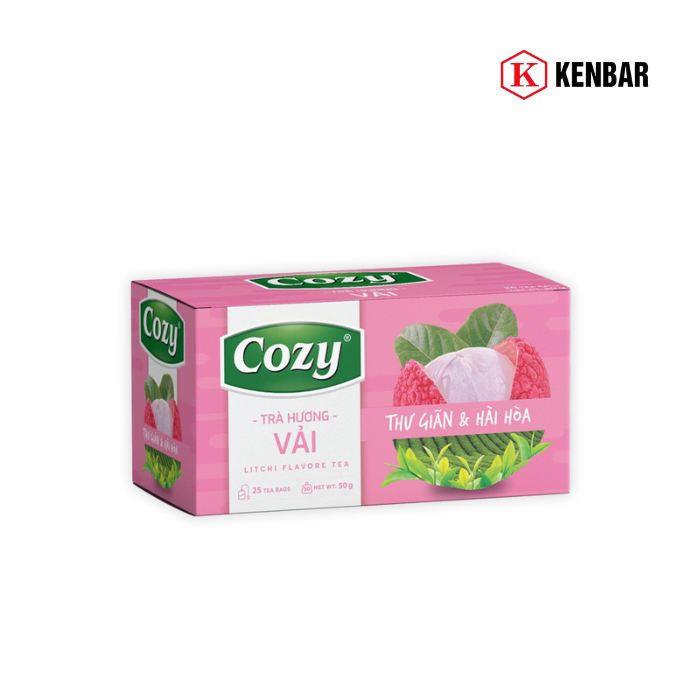 Trà Túi Lọc Cozy hương vải hộp 50g 1