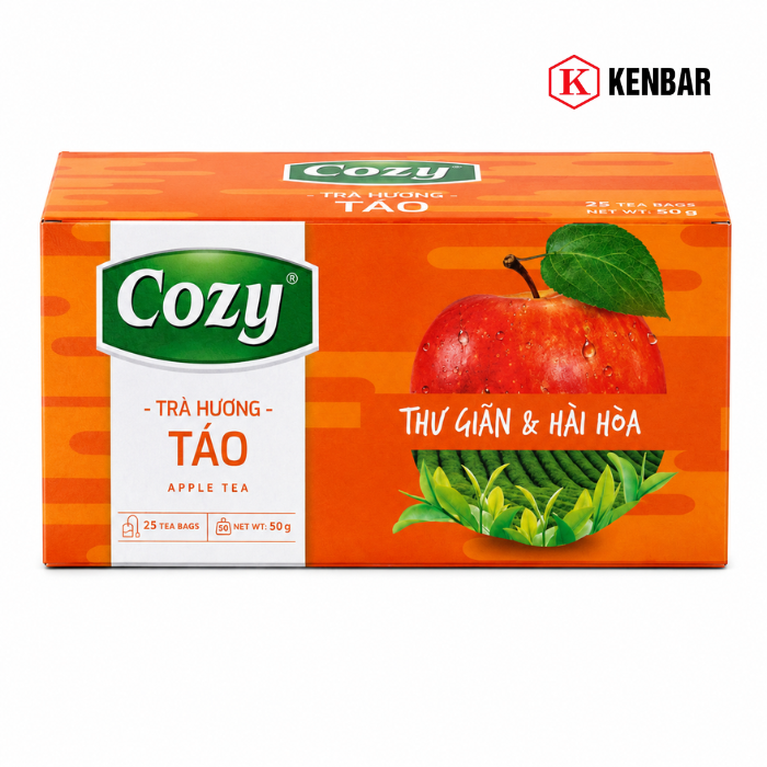 Trà Túi Lọc Cozy Hương Táo Hộp 50G
