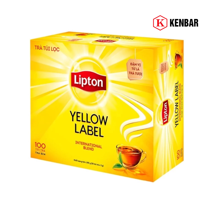 Trà Túi Lọc Lipton Nhãn Vàng chanh hộp 100 gói 1