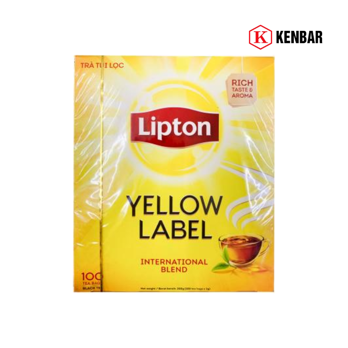 Trà Túi Lọc Lipton Nhãn Vàng chanh hộp 100 gói 2