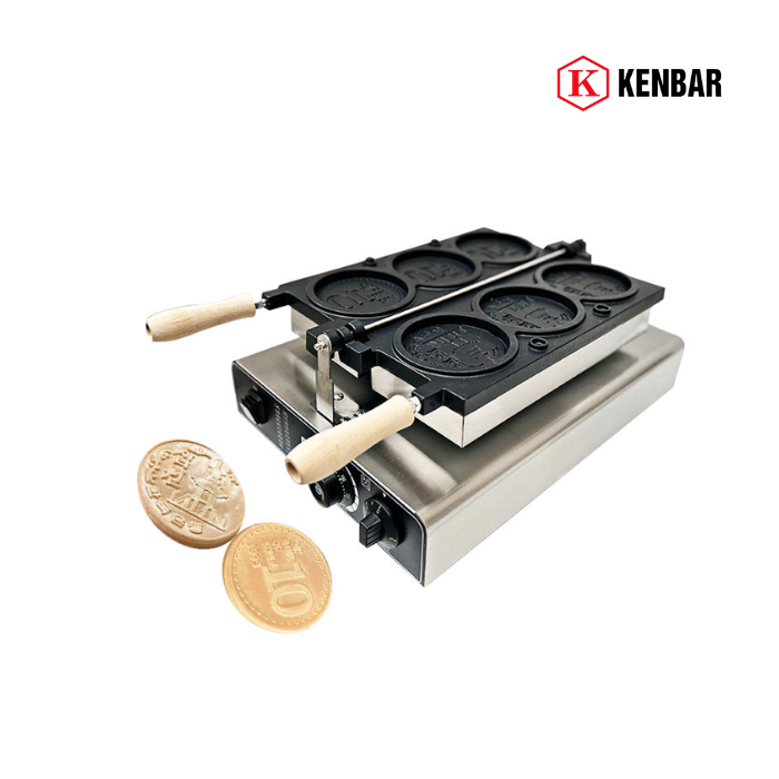 Máy làm bánh đồng xu phô mai 3 khuôn 1