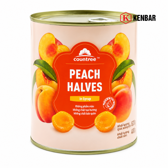 Đào Ngâm Countree Halves 820G