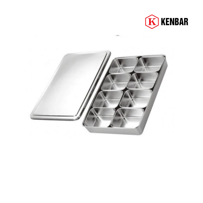 Khay Đựng Topping Trà Sữa 8 Ngăn Kèm Nắp 1