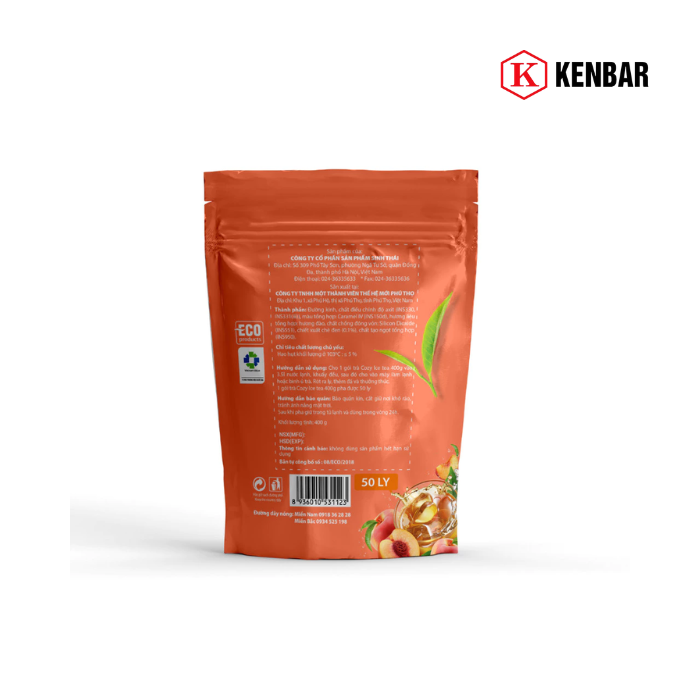 Trà Cozy Ice Tea hòa tan hương đào gói 400g 2