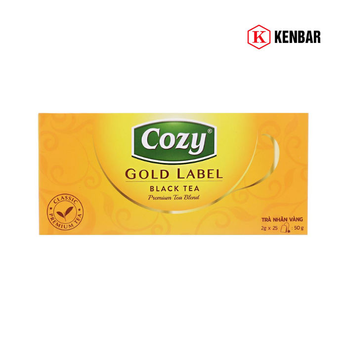 Trà Đen Túi Lọc Cozy Nhãn Vàng hộp 200g 2