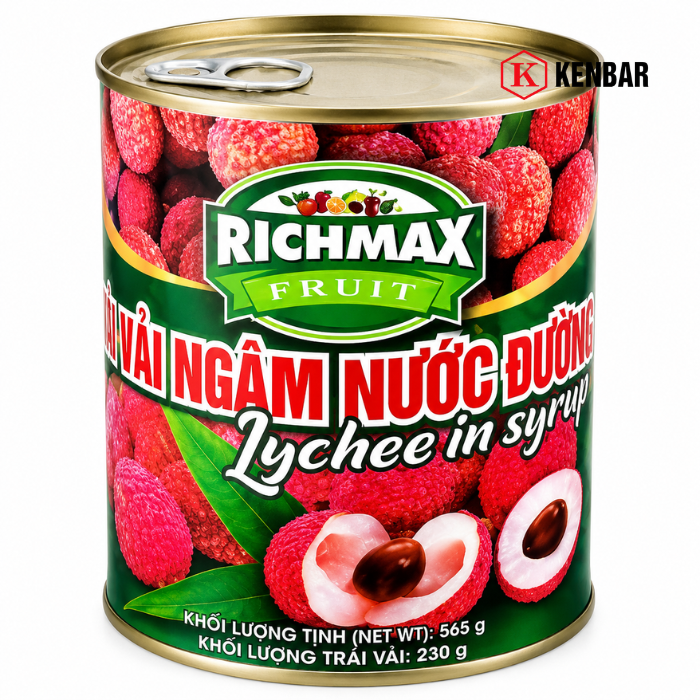 Trái Vải Ngâm Nước Đường Đóng Lon Hiệu Rich