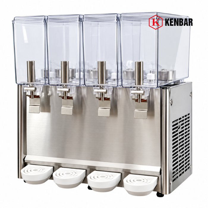 Máy Làm Lạnh Nước Trái Cây 4 Ngăn Inox 304