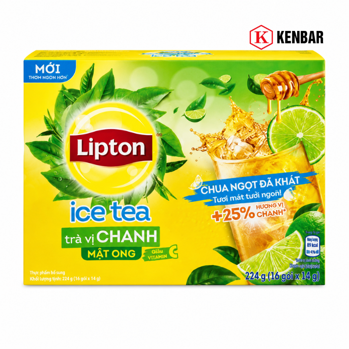 Trà Lipton Ice Tea Chanh Mật Ong Hòa Tan Hộp 224G