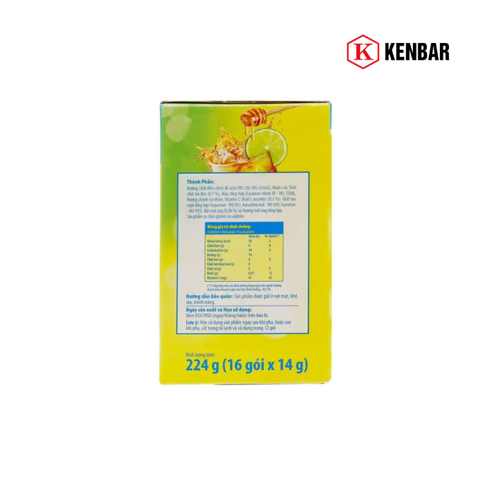 Trà Lipton Ice Tea chanh mật ong Hòa Tan hộp 224g 3