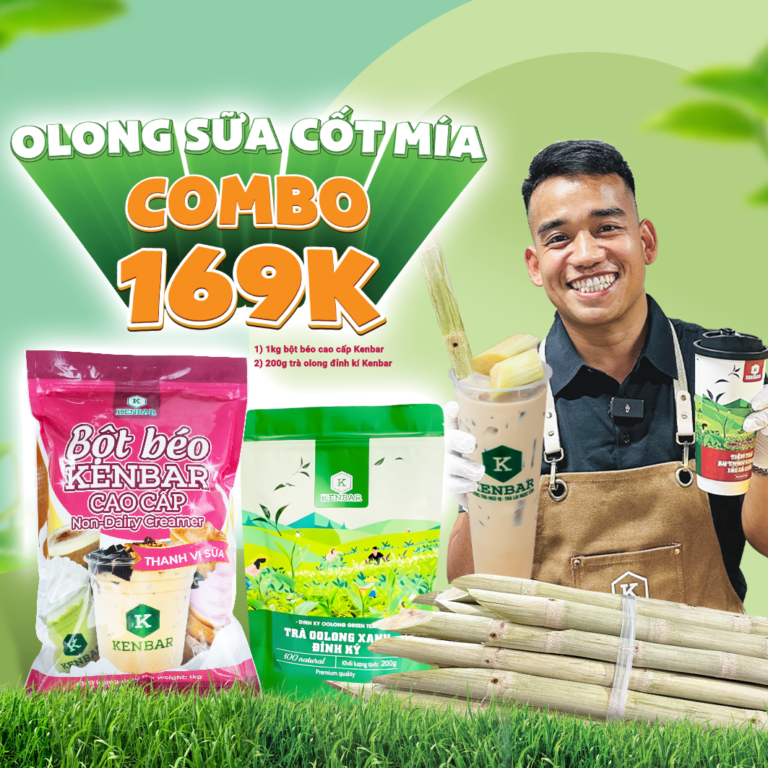 combo olong sữa cốt mía