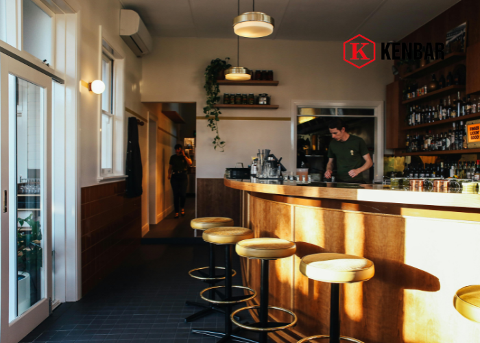 Lưu trữ & tiện ích – Giữ cho quầy bar luôn gọn gàng và hiệu quả