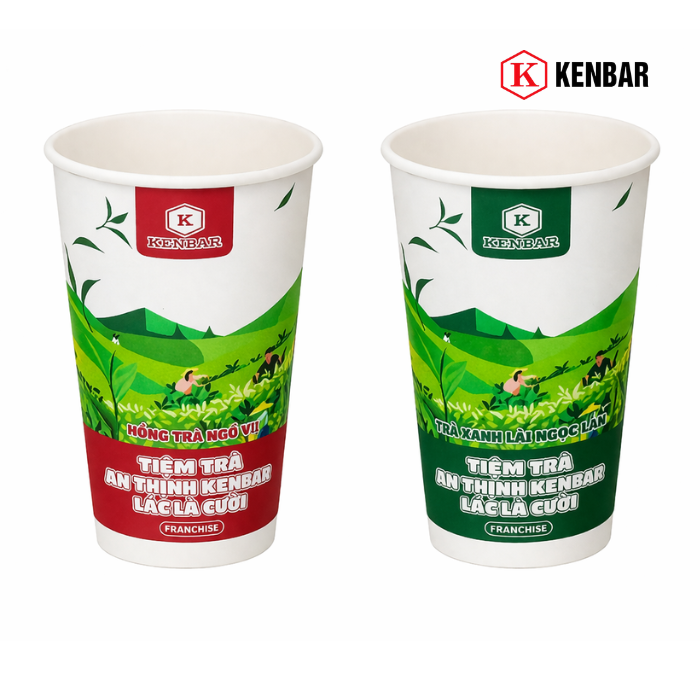 Ly Giấy 14OZ - 90 In Nhiều Màu - 260GSM