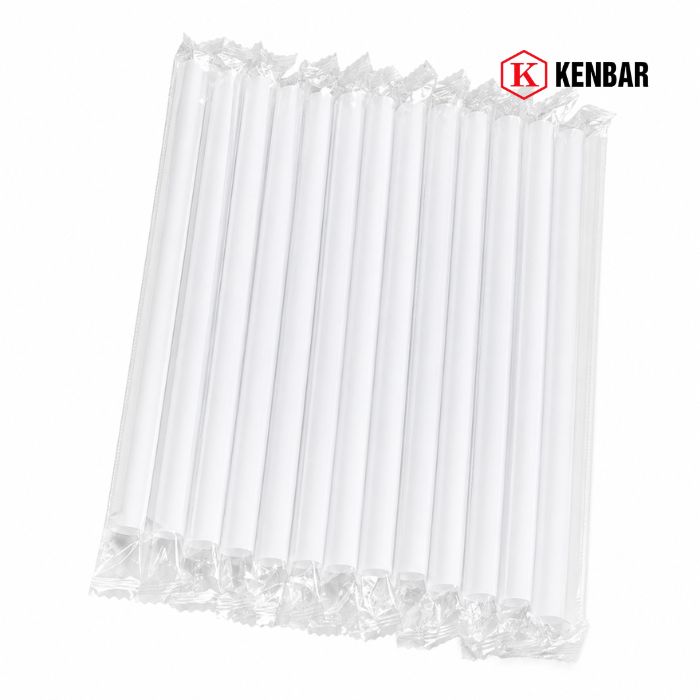 Ống Hút Trắng Bọc Màng Phi 12 – 28CM