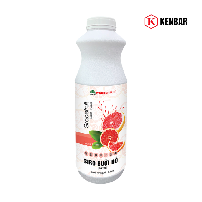 Siro Bưởi Đỏ 1.3KG Hiệu Wonderful