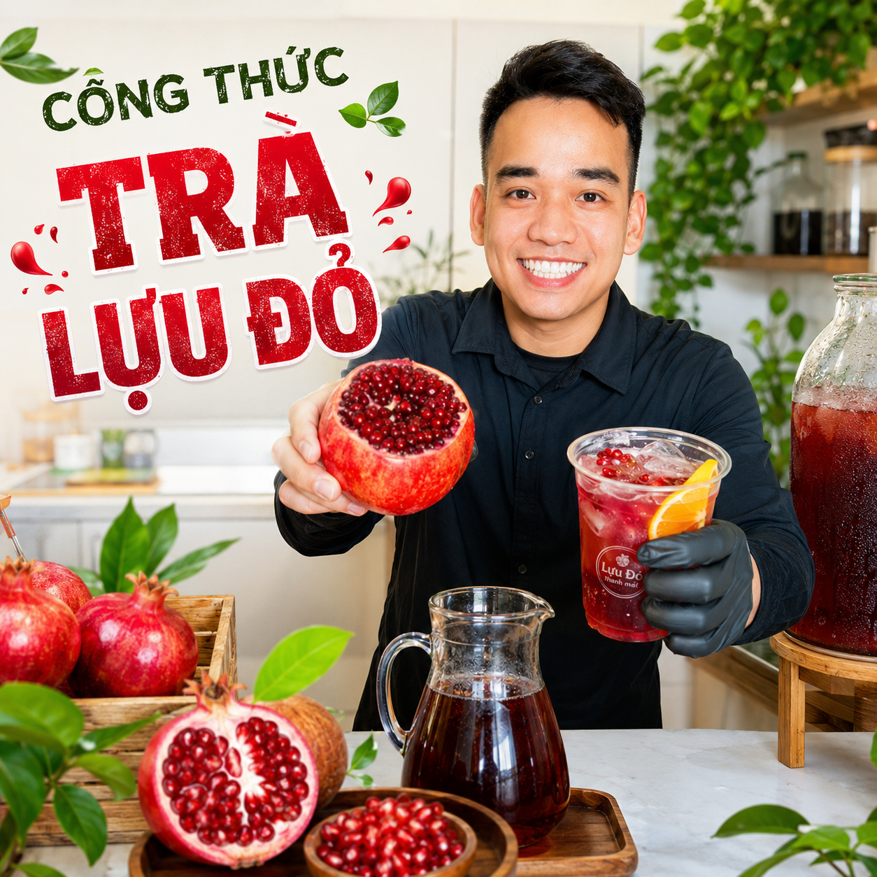 Công Thức Trà Lựu Đỏ Kenbar
