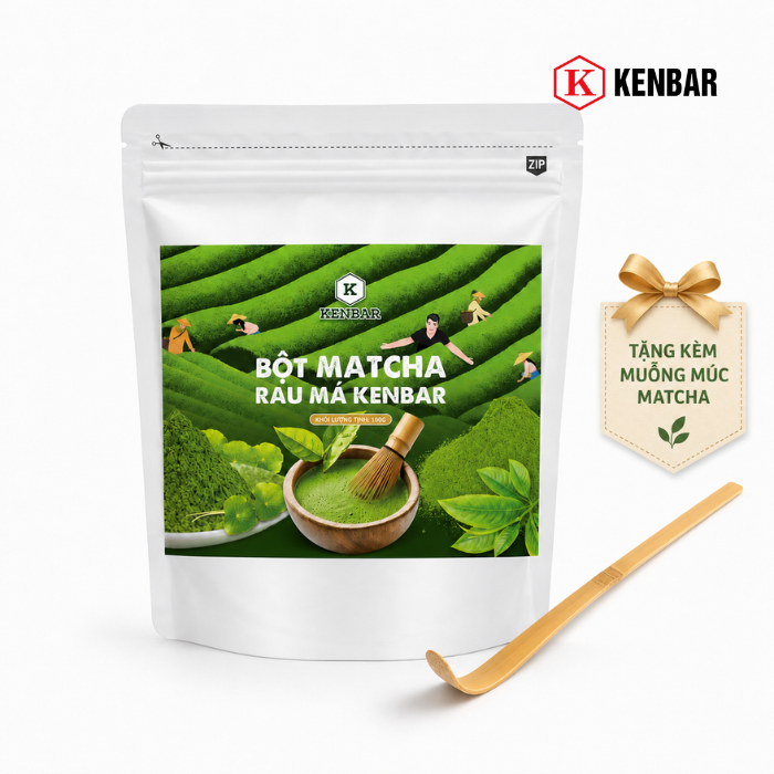 Bột Matcha Rau Má Kenbar 100G (Tặng Muỗng)