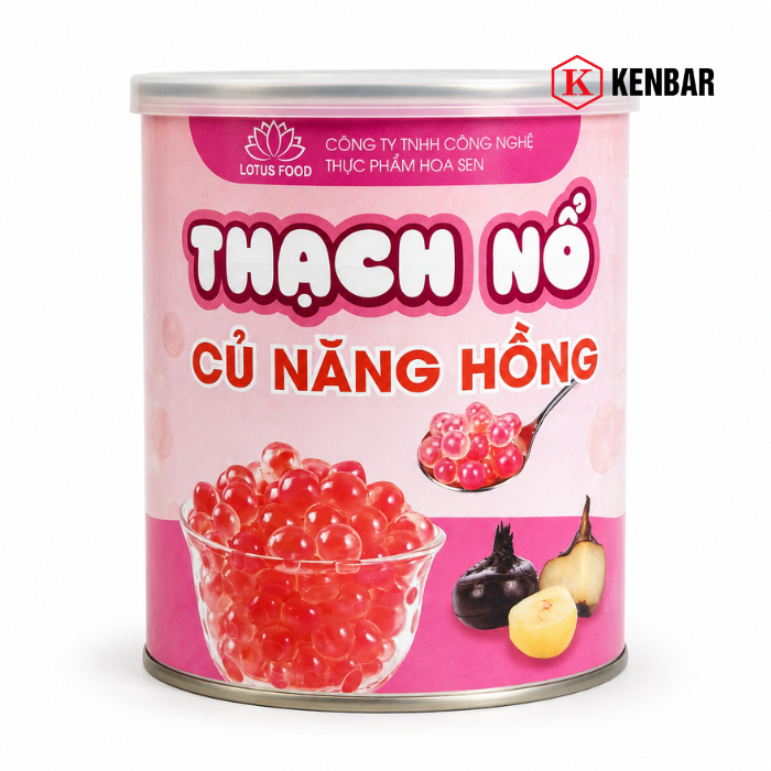 Thạch Nổ Củ Năng Hồng Lotus Food 850G