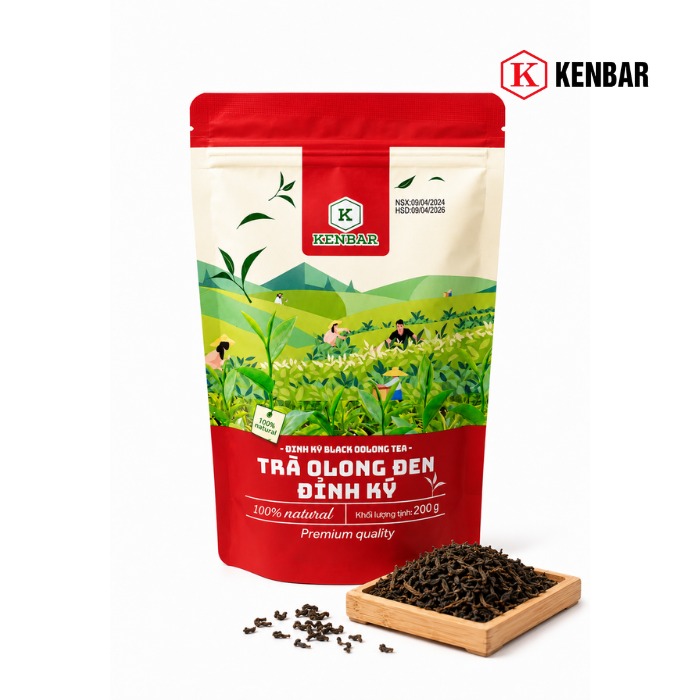 Trà Ô Long Đen Đỉnh Ký Kenbar Pha Máy 200G