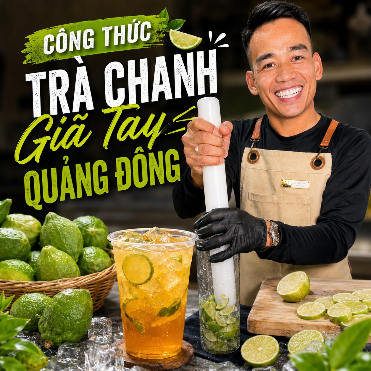 Công Thức Trà Chanh Giã Tay Quảng Đông Kenbar