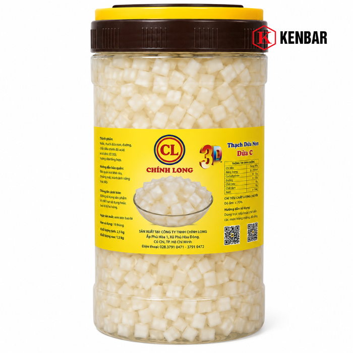 Thạch 3D - Dừa (Lớn) Hiệu Chính Long 2.3KG