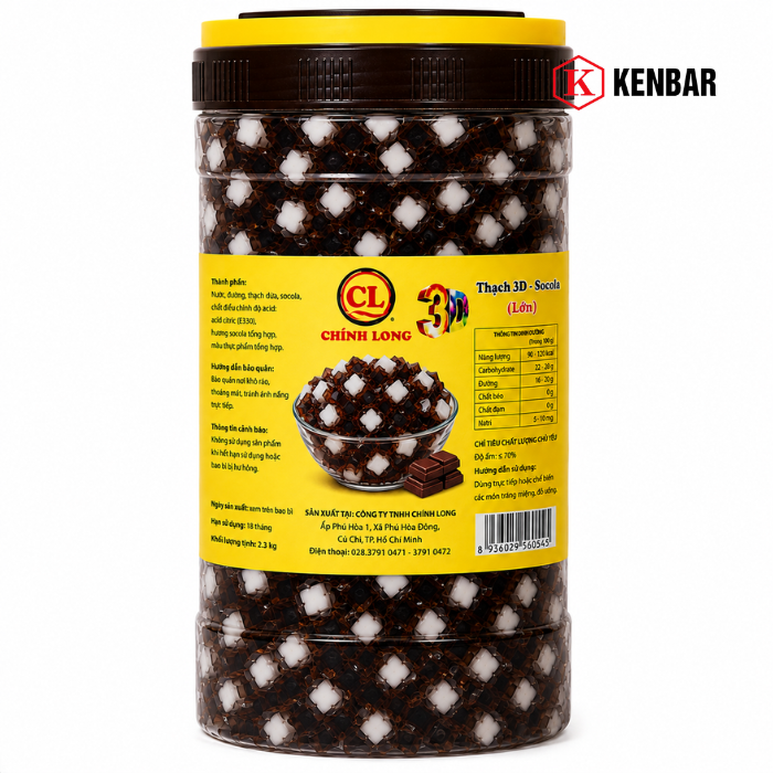 Thạch 3D - Socola (Lớn) Hiệu Chính Long 2.3KG