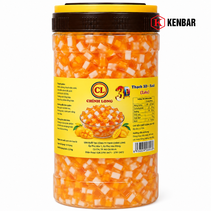 Thạch 3D - Xoài (Lớn) Hiệu Chính Long 2.3KG
