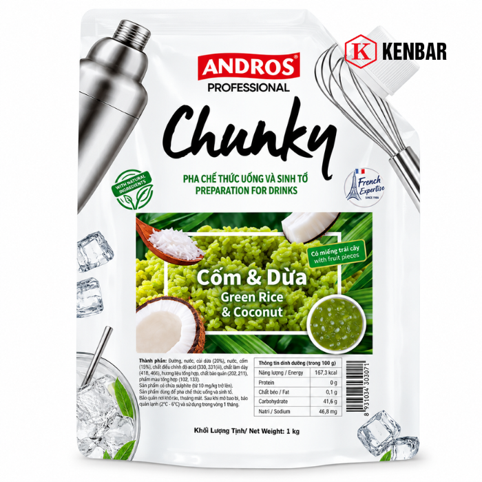 Mứt Chunky Cốm & Dừa Andros