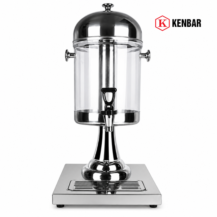 Bình Đựng Nước Trái Cây 8L (Thân Nhựa, Nắp Và Đế Inox)